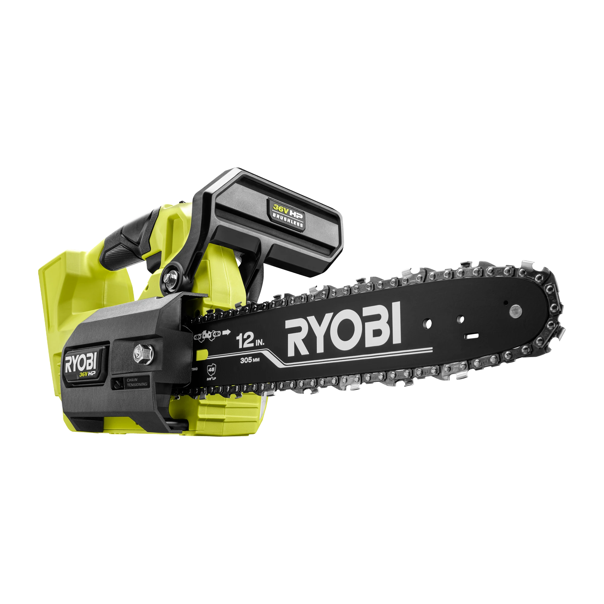 36V HP? Brushless 12”(304mm) Top Handle Chainsaw Tool Only