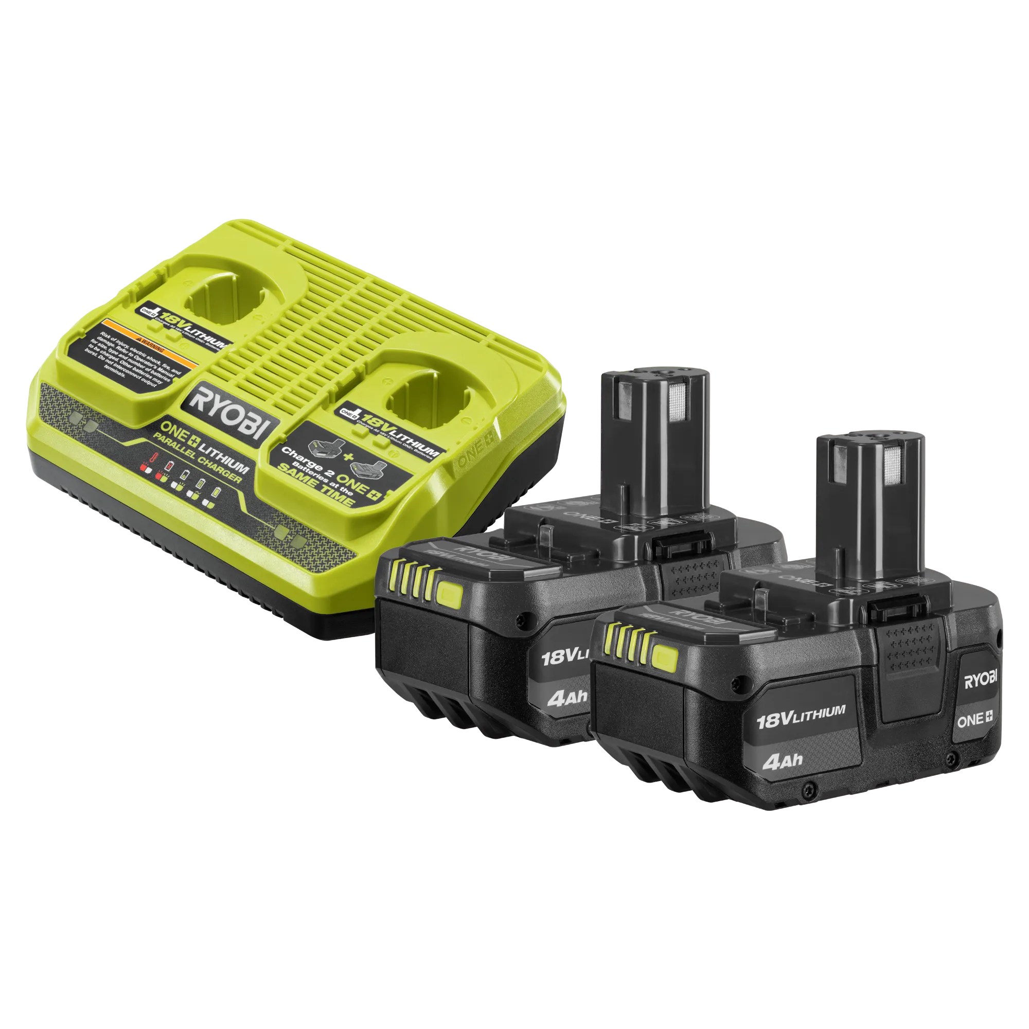 18V ONE+ 4Ah Battery Twin Pack & Dual Port Charger