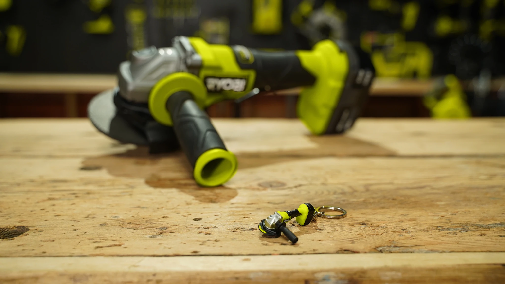 RYOBI Mini’s Angle Grinder Keyring 5 RYOBI Mini’s Angle Grinder Keyring