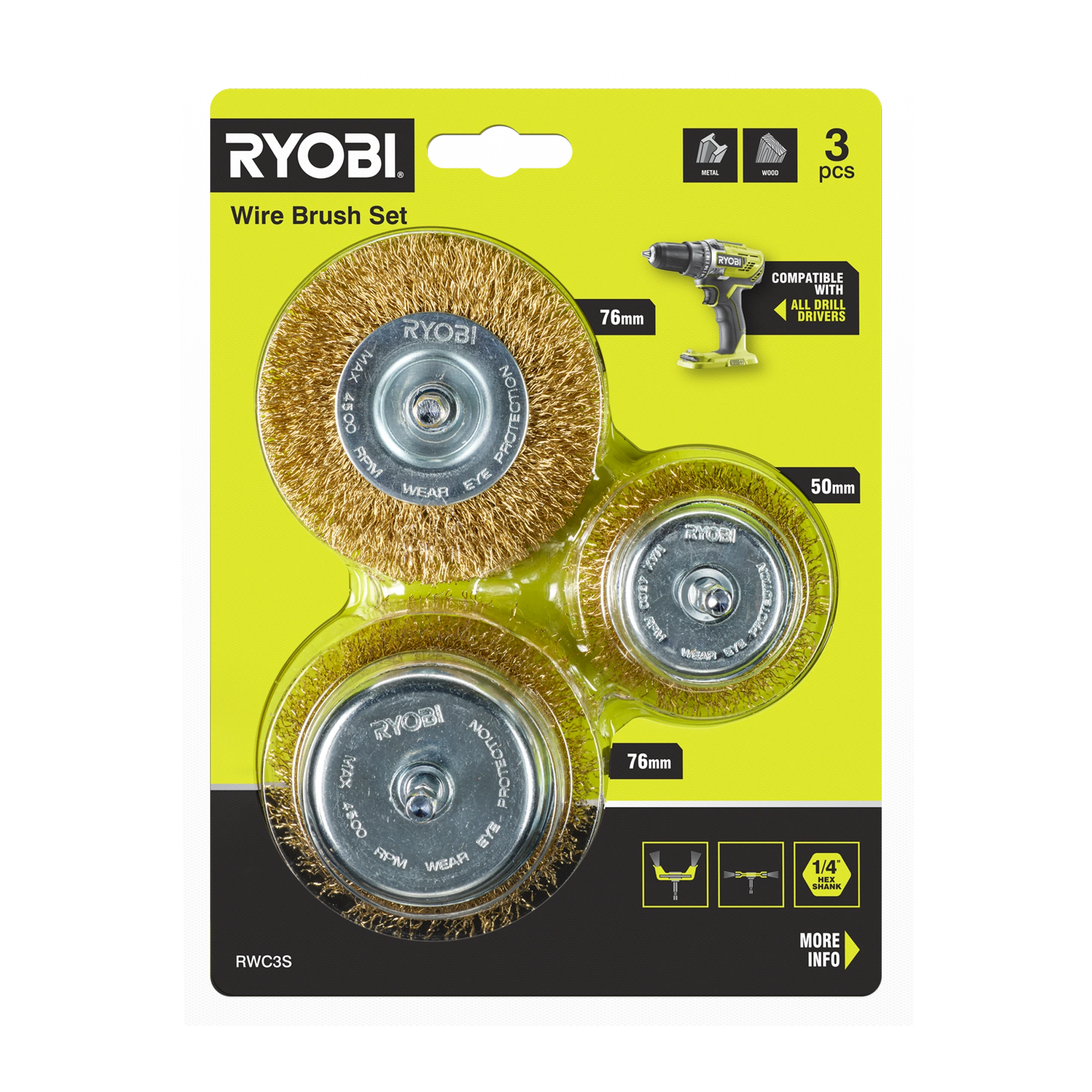 3-Piece Wire Brush Set