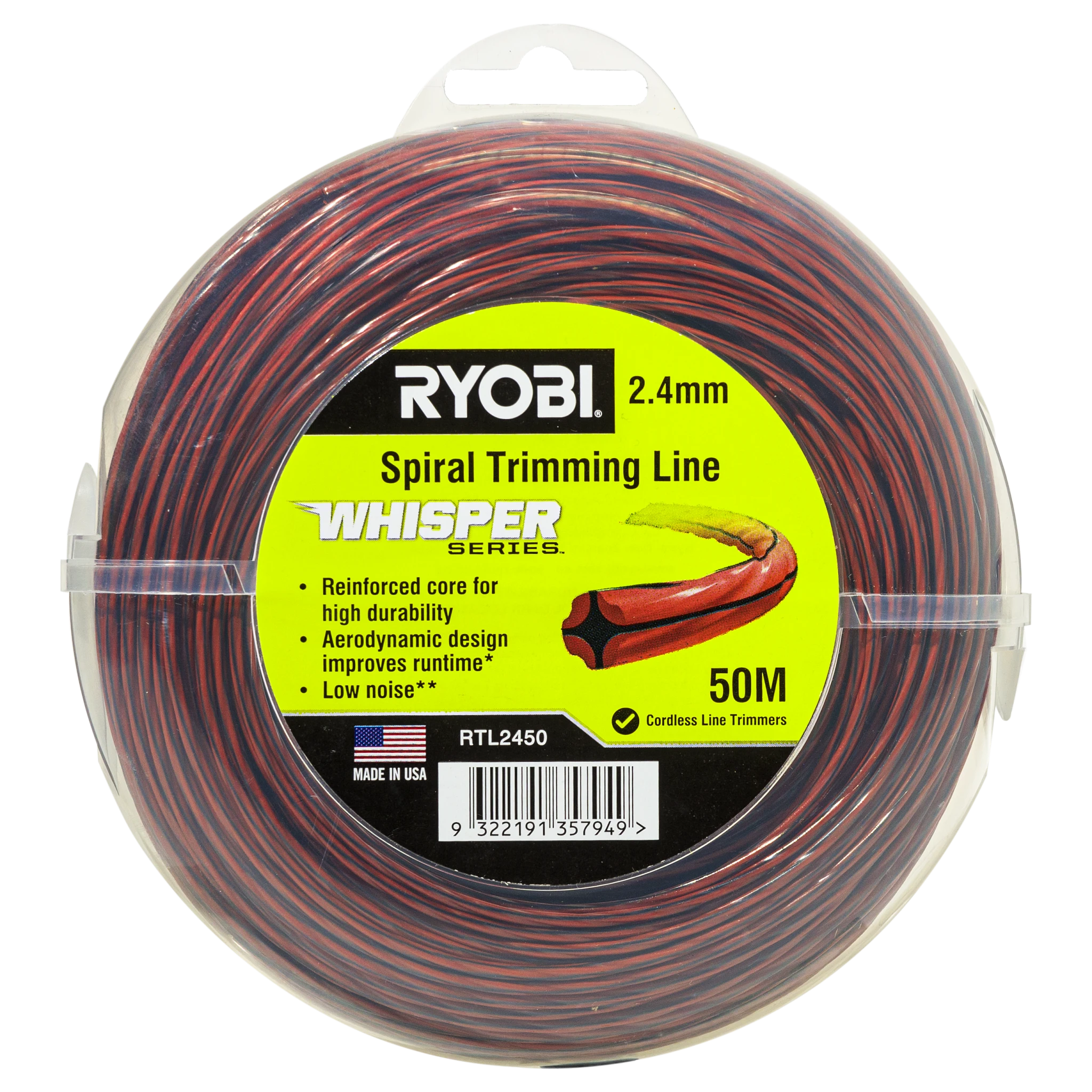 Ryobi Whisper Trimmer Line 2.40mm x 50m