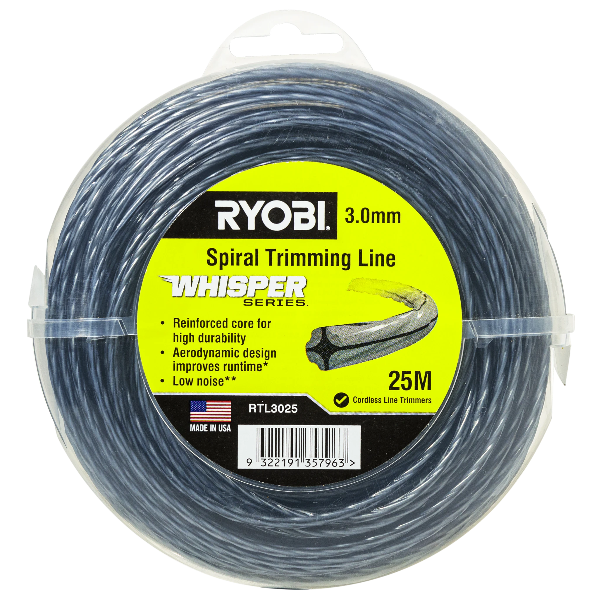 Ryobi Whisper Trimmer Line 3.00mm x 25m