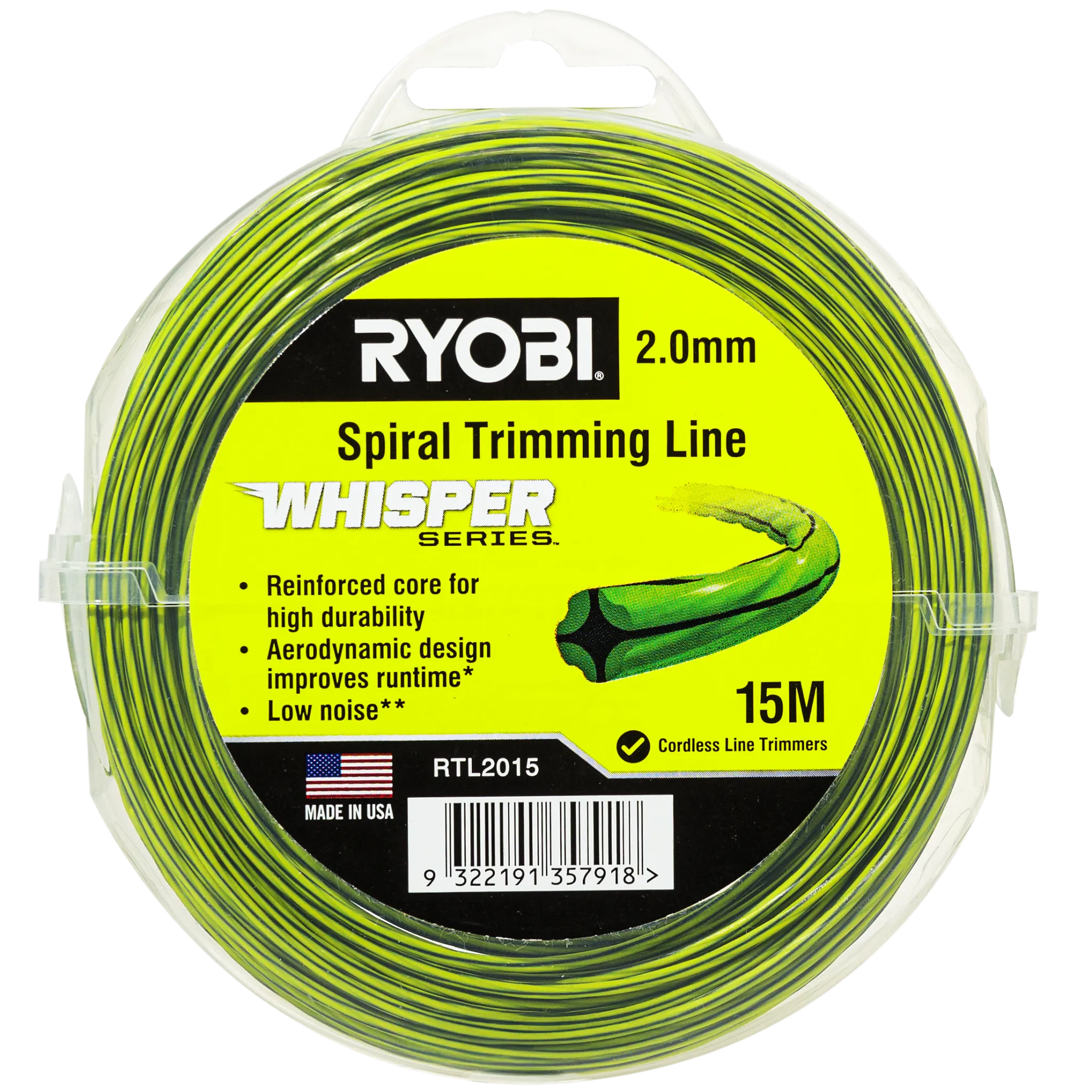 Ryobi Whisper Trimmer Line 2.00mm x 15m