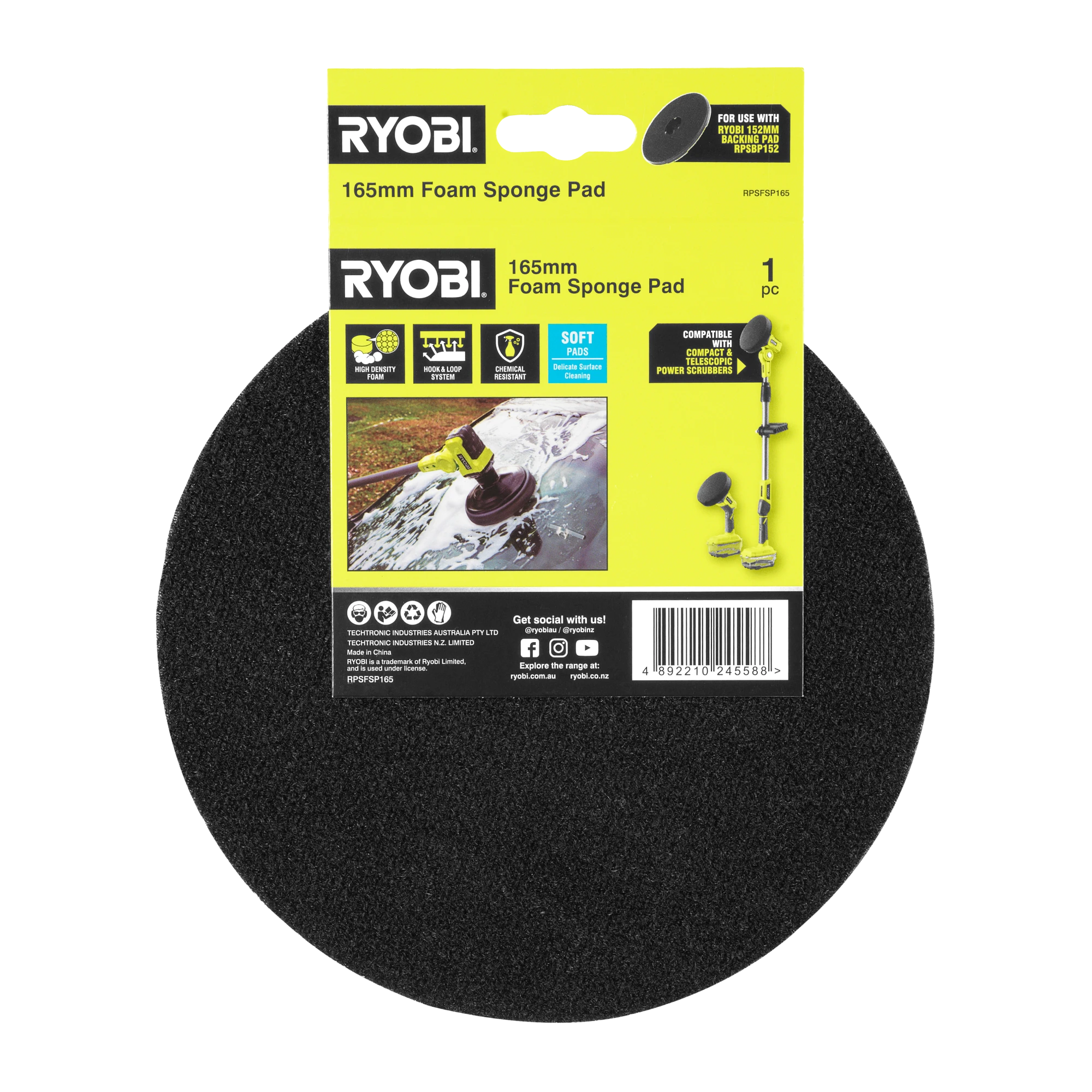 165mm Foam Sponge Cleaning Pad 4 165mm Foam Sponge Cleaning Pad
