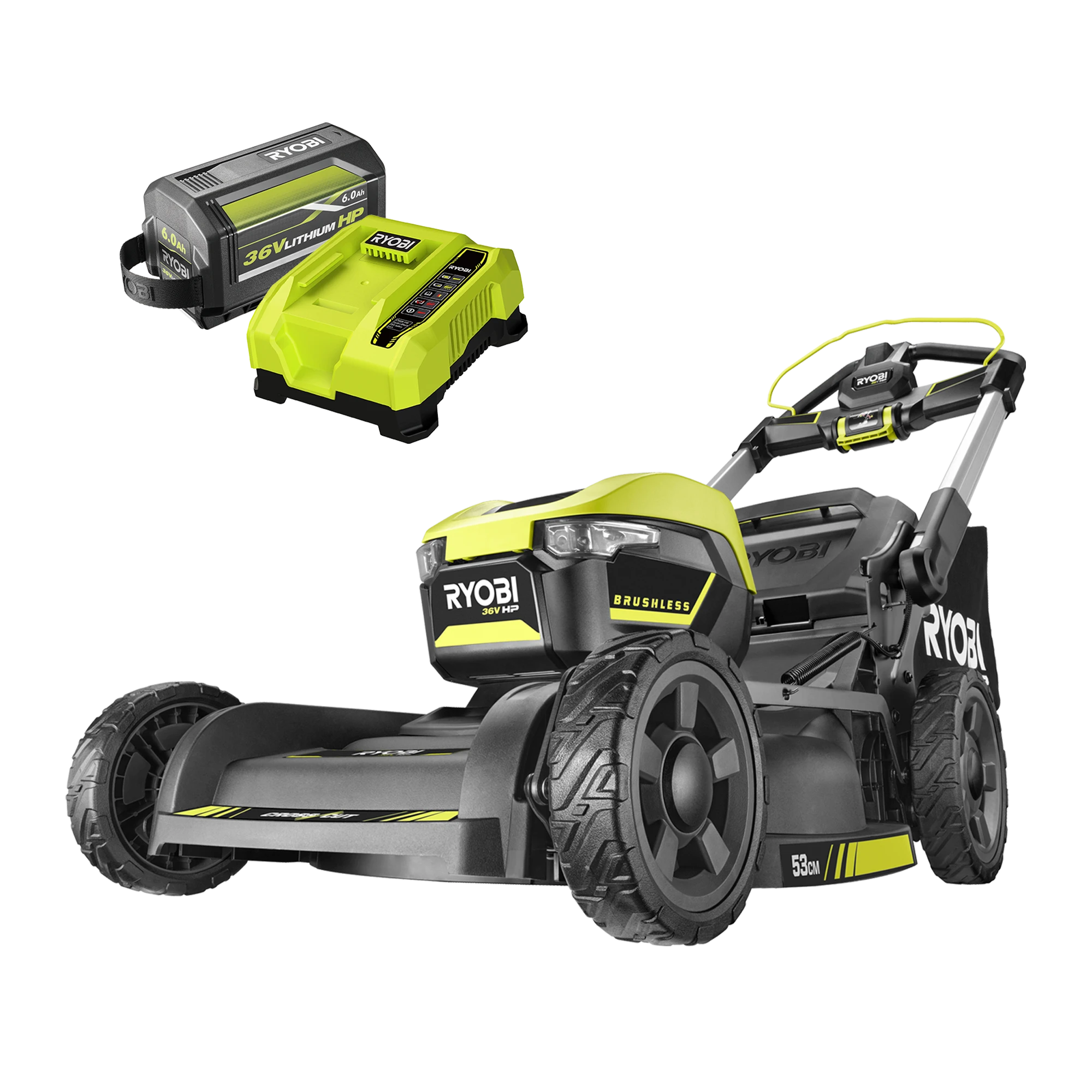 36V HP? Brushless 53cm Lawn Mower 6.0Ah Kit