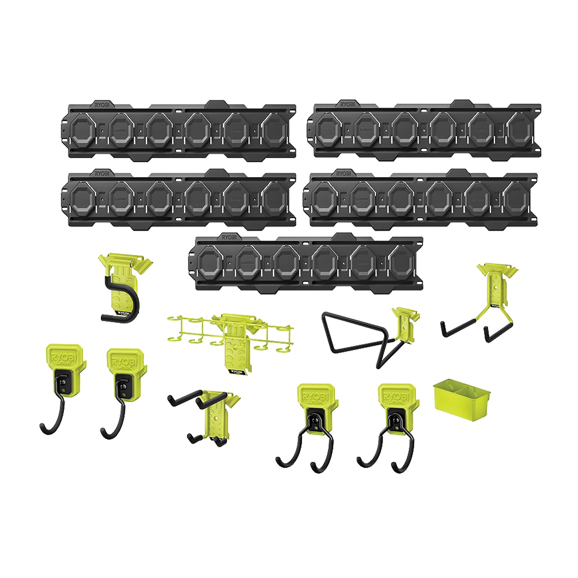 LINK? 15-Piece Wall Storage Kit - With Screws