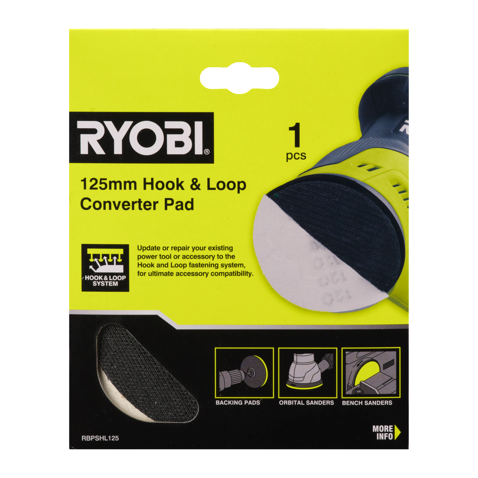 125mm Hook and Loop Converter Pad