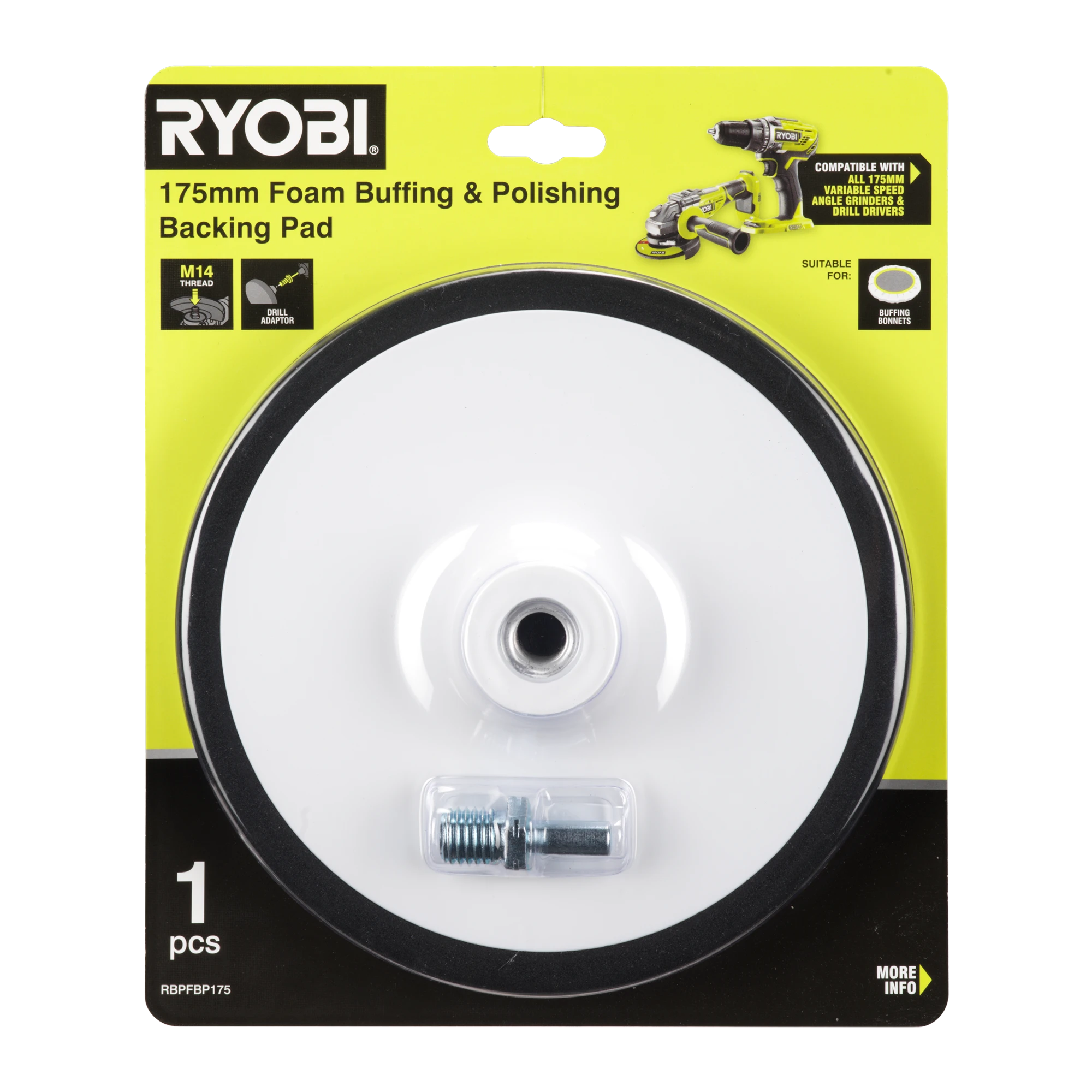 175mm Foam Backing Pad