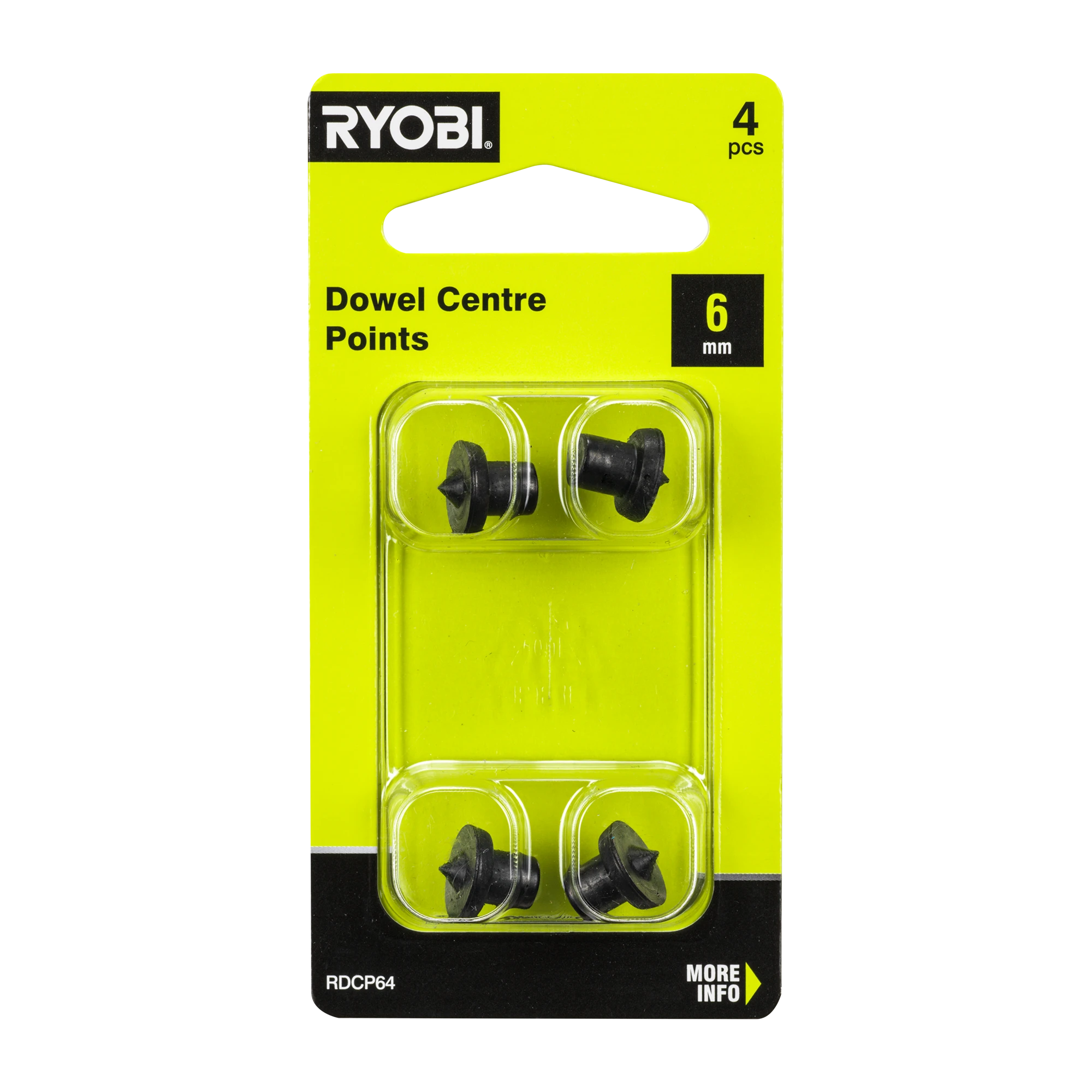 Dowel Centre Points 6mm 4PK