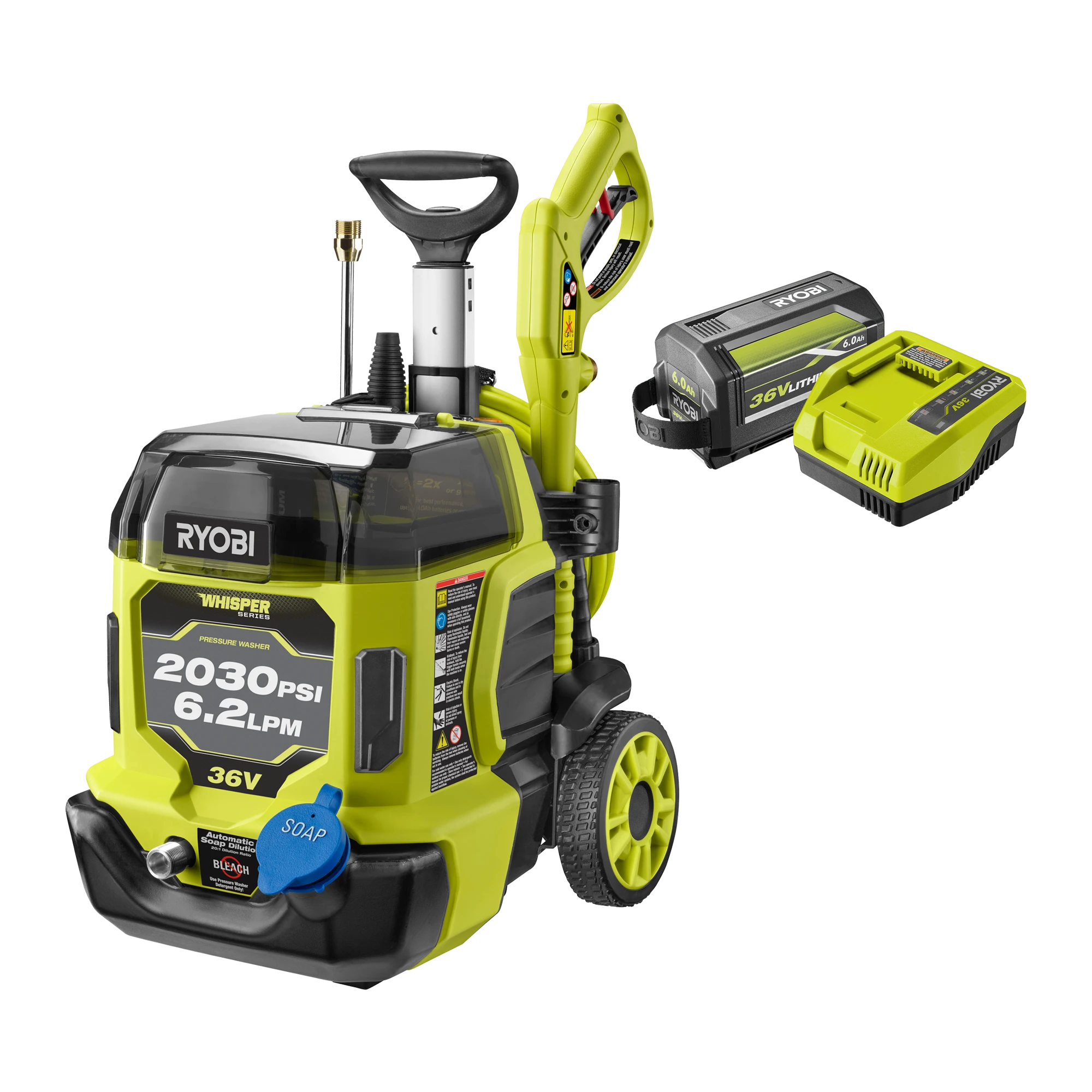 36V HP? Brushless 2030PSI Pressure Washer 6Ah Kit
