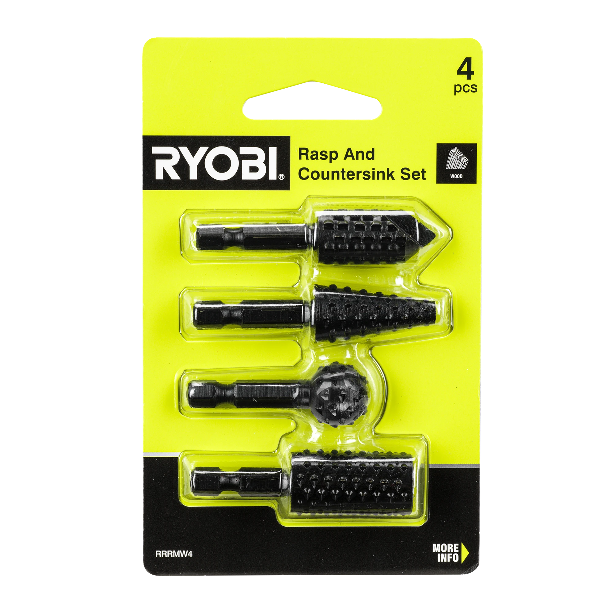 Rotary Rasp Mixed Wood 4-Piece Set