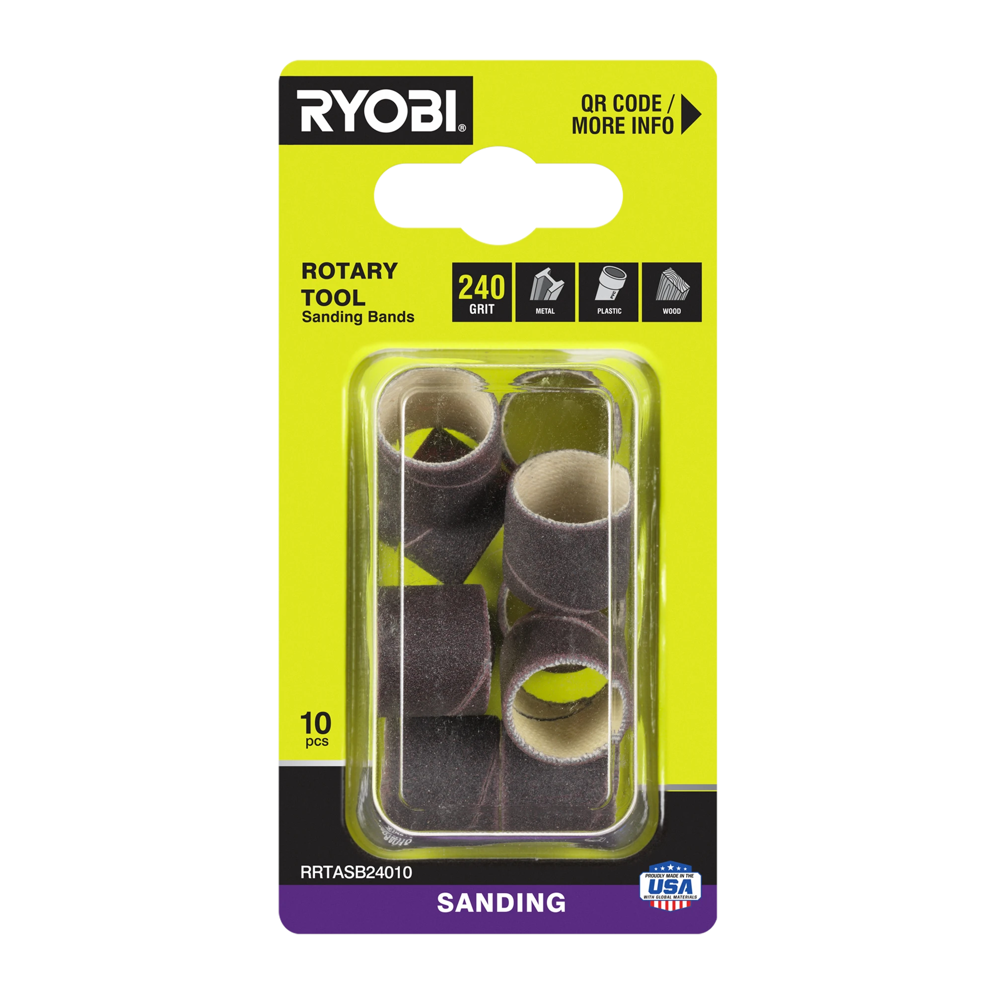 240 Grit Rotary Sanding Band 10pk
