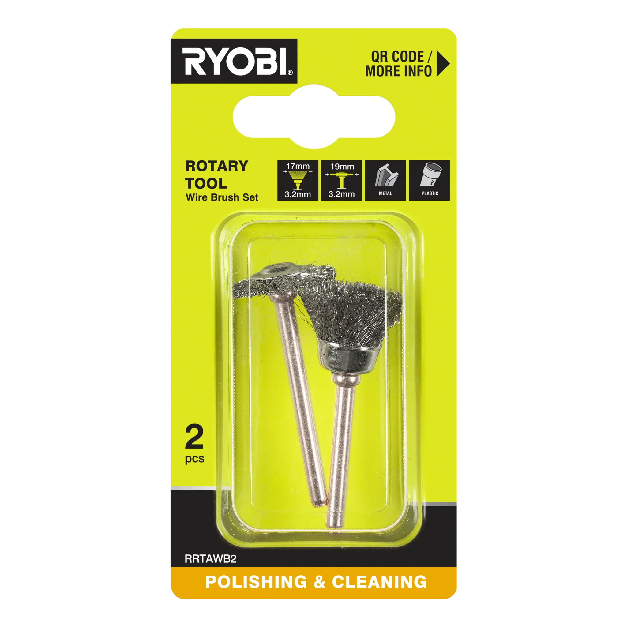 Rotary Wire Brush Set 2pk