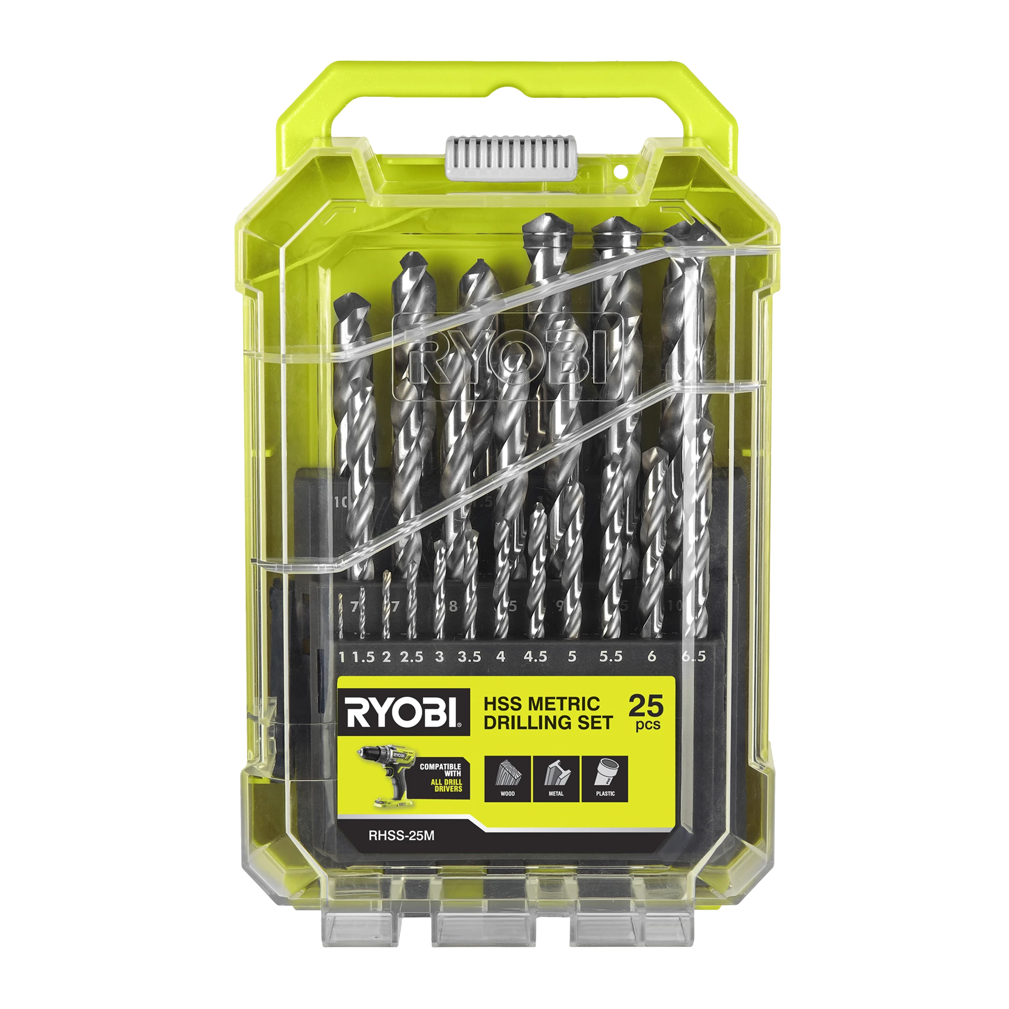 25-Piece HSS Drill Bit Set