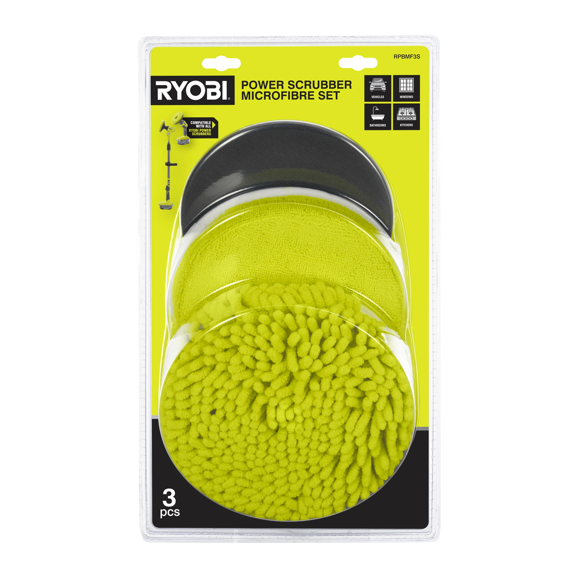 3-Piece Power Scrubber Microfibre Set